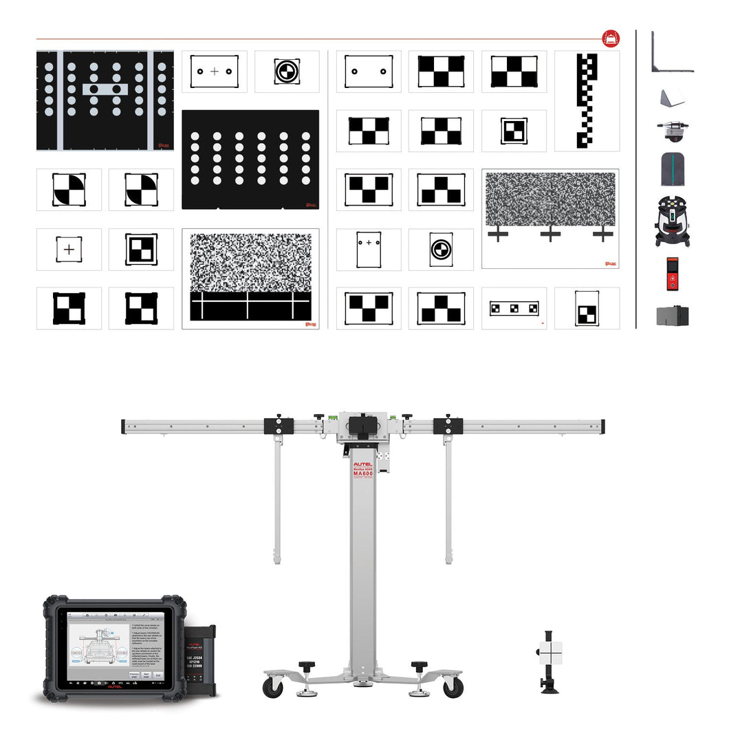 Autel MaxiSys MA60020T ADAS Mobile Calibration Frame + MS909 Tablet