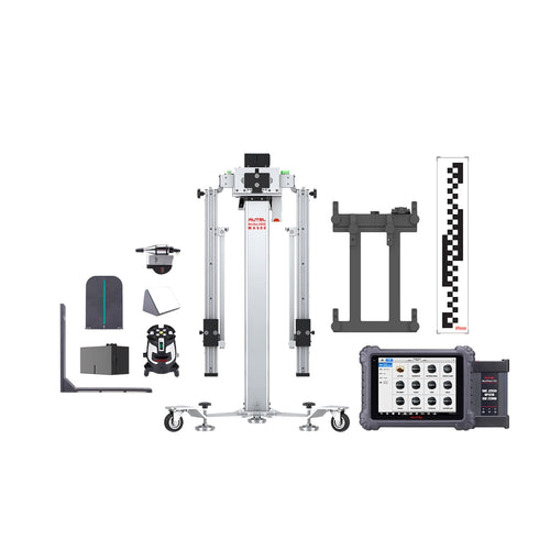 Autel CVCOREGLS MA600 mobile frame with MS909CV tablet, connection bracket and CV target
