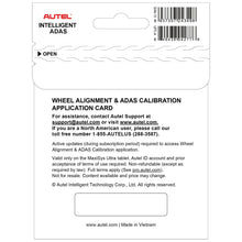 Autel IA1000WAUP IA1000 Alignment and ADAS Calibration System Software Upgrade Card