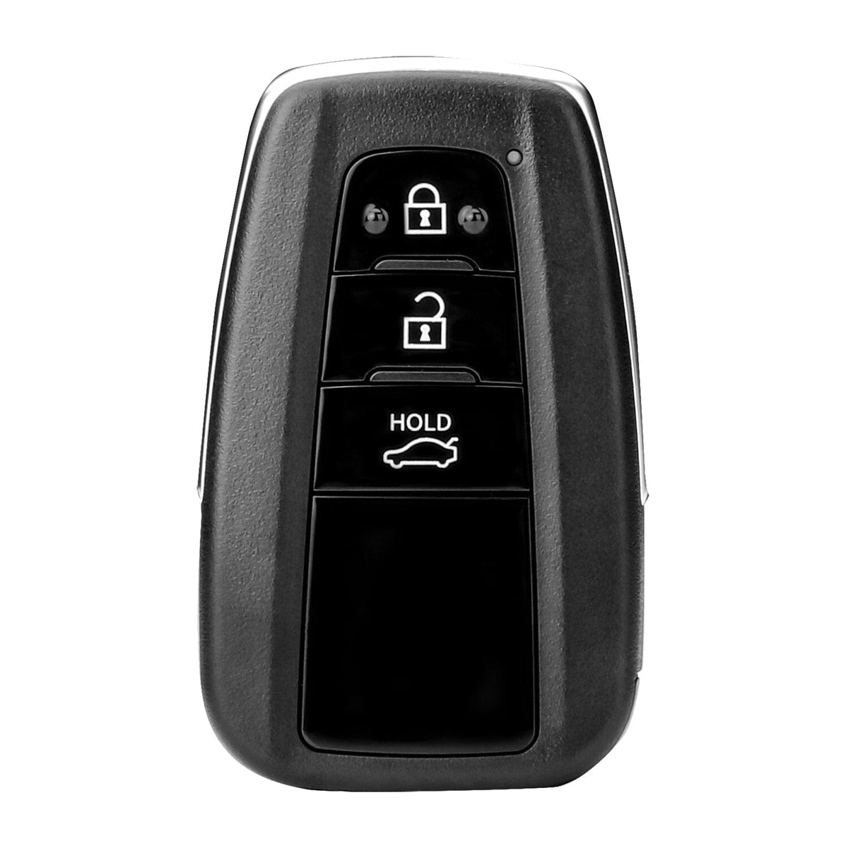Autel IKEYTY8A3T Toyota-styled 8A-chipped IKEY featuring three buttons, Lock, Unlock, and Trunk.
