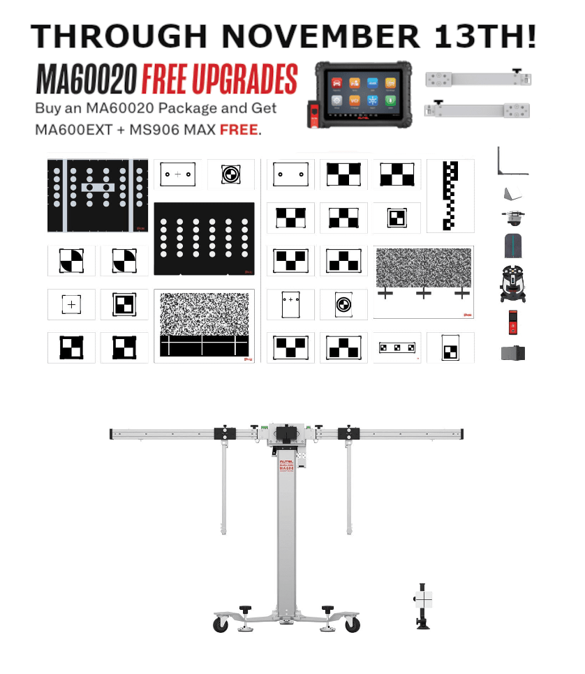 Autel MA60020 MA600 LDW 2.0 Package inc.MA600 Frame, Targets, Case &ADAS Software Upgrade