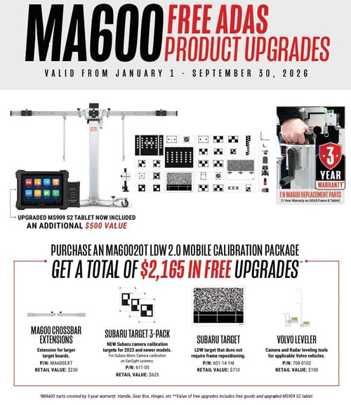 Autel MaxiSys MA60020T ADAS Mobile Calibration Frame + MS909S2 Tablet