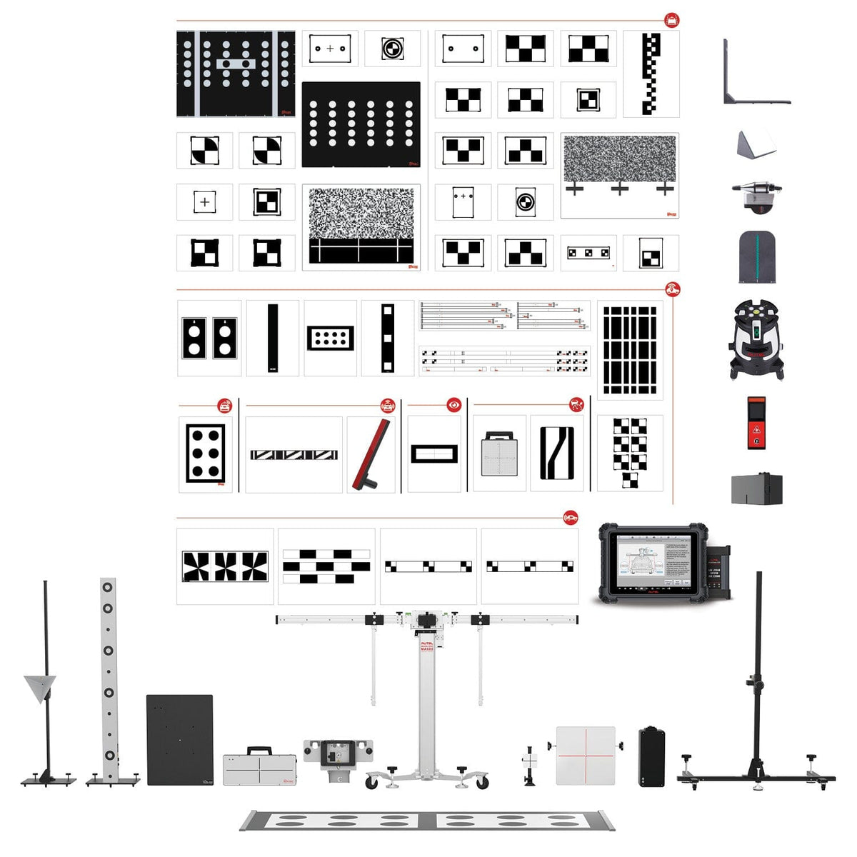 Autel MAS20T MA600 All Systems: Frame, Calibration Cmpnts, MS909 S2 Tablet and ADAS Upgrade