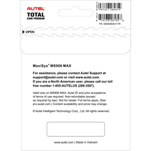 Autel MS906MAX1YR Total Care Program (TCP) 1-Year Warranty & Software Updte Extension for MS906MAX