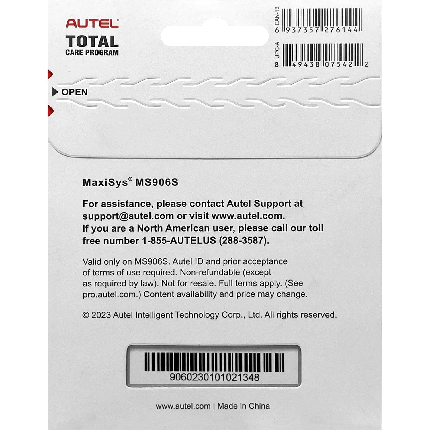 Autel MS906S1YRUP Total Care Program 1-Year Warranty and Software Update Extension for MS906S