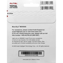 Autel MS906S1YRUP Total Care Program 1-Year Warranty and Software Update Extension for MS906S