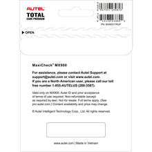 Autel MX9001YRUP Total Care Program (TCP) 1-Year Warranty & Software Update Extension for MX900