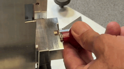 Engaging Red Pitch Adjustment Knob