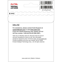 Autel ULTRAS21YRUP Total Care Program (TCP) 1-Year Warranty and Software Update for MSULTRAS2
