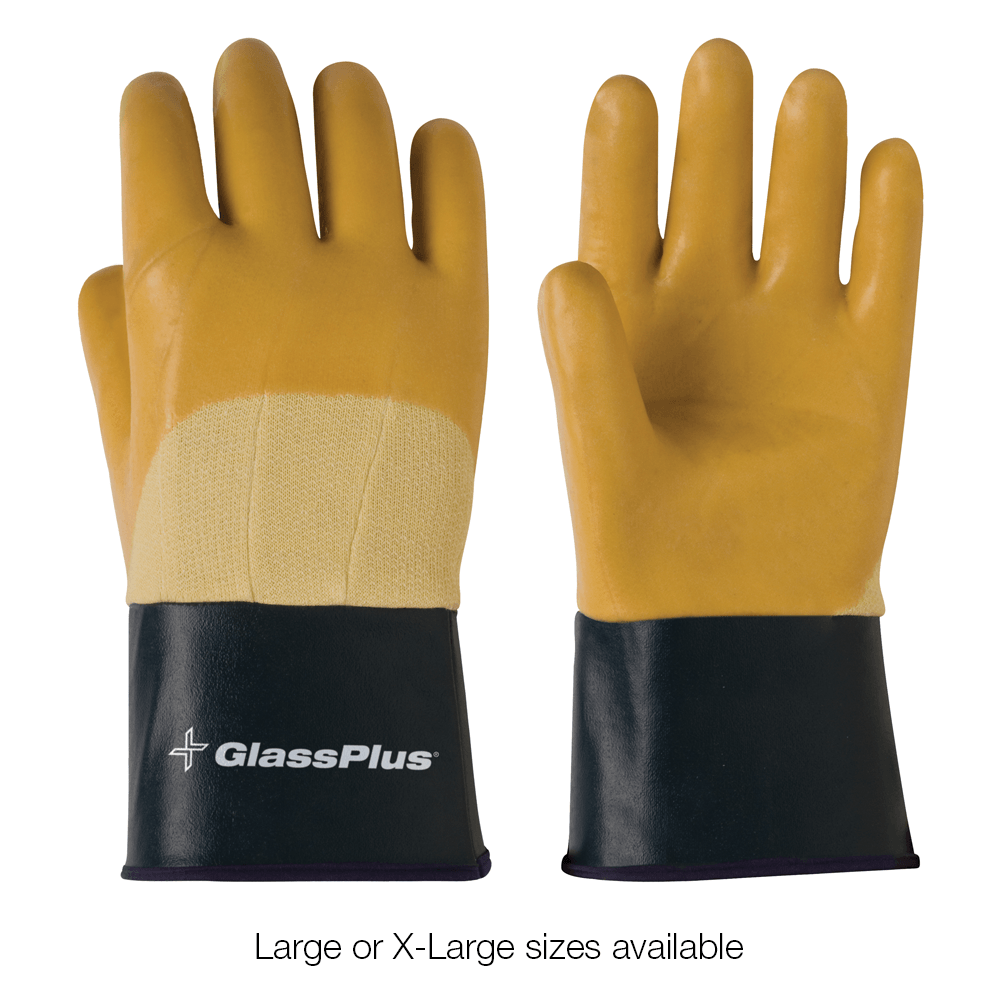 GlassPlus Heavy Latex Coating on Double Layer Kevlar Handling Gloves
