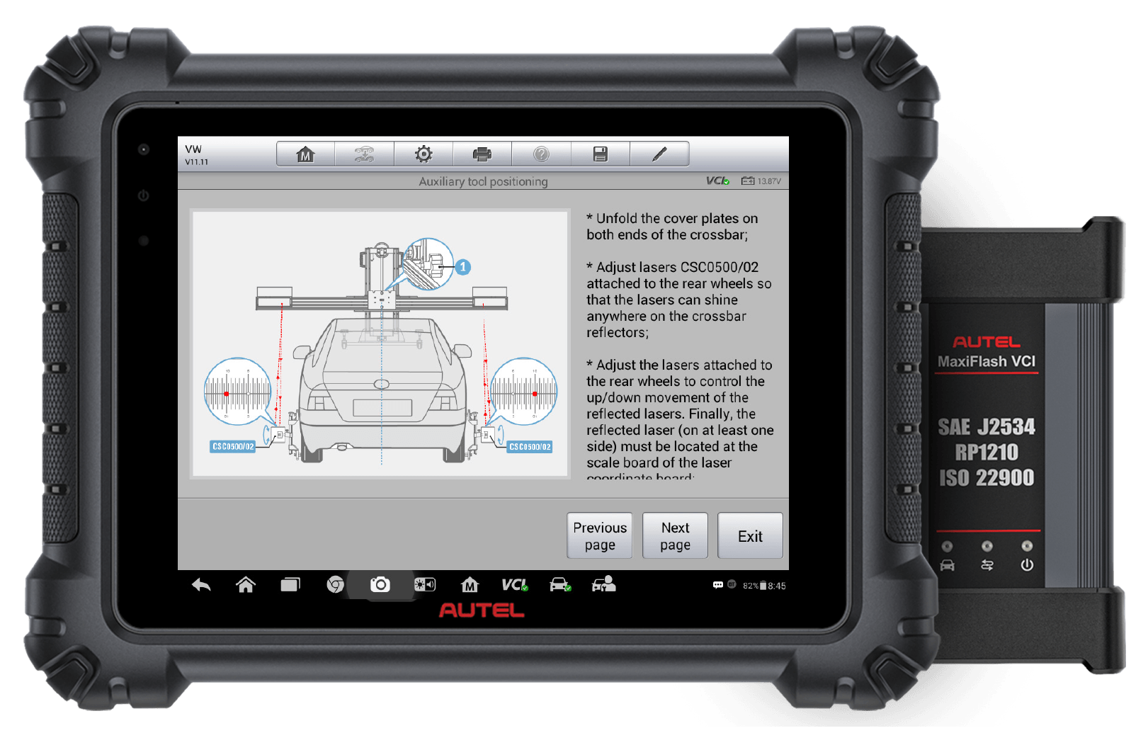 Autel MaxiSys MA60020T ADAS Mobile Calibration Frame + MS909 Tablet
