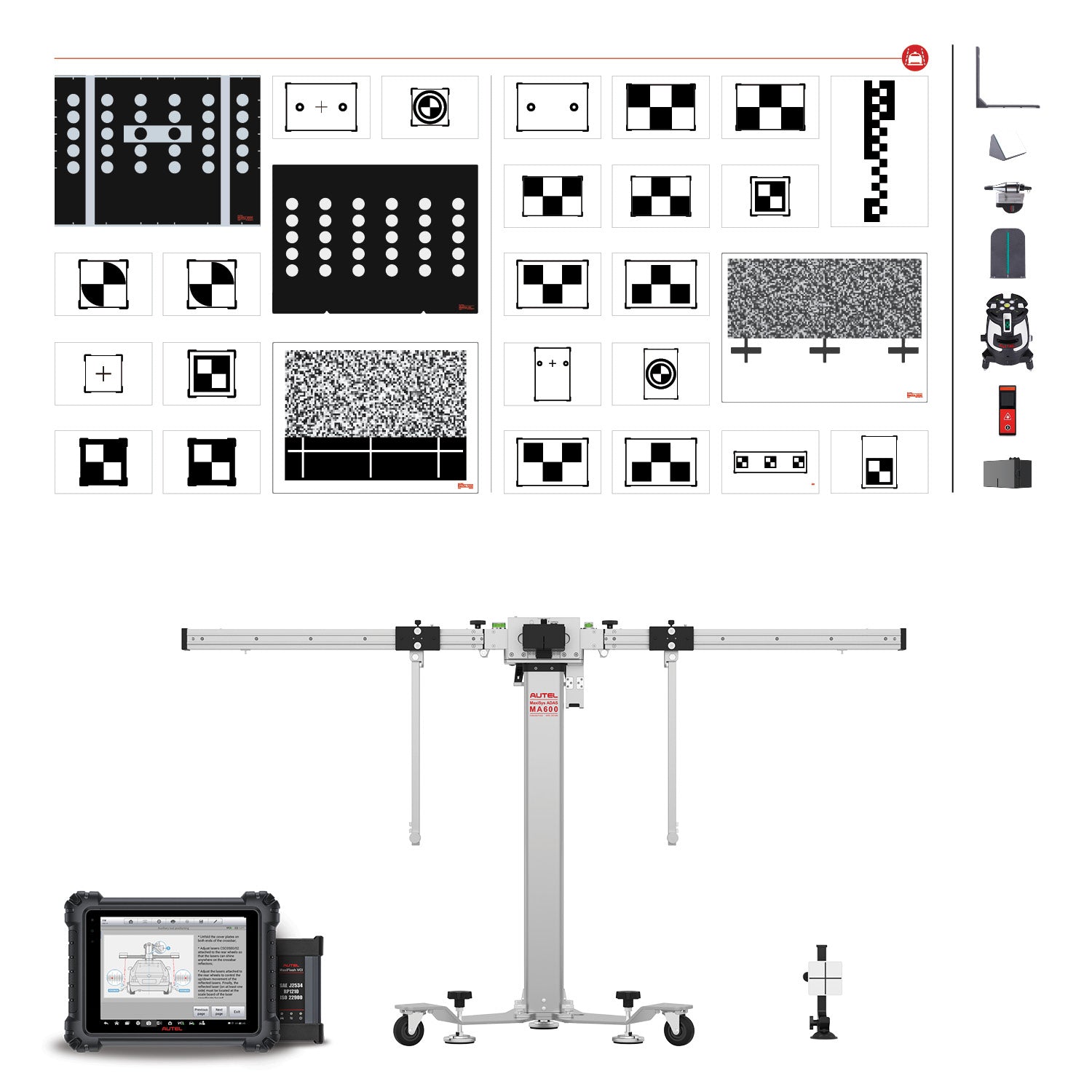 Autel MaxiSys MA60020T ADAS Mobile Calibration Frame + MS909